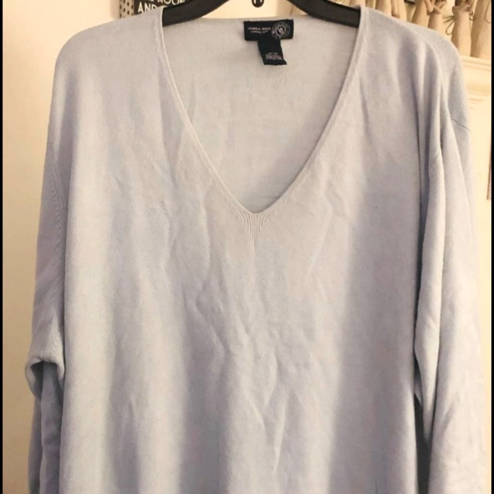 Plus Size 26/28 Lane Bryant Sky Blue Buttery Soft Sweater